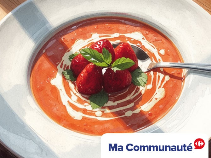Idée recette : soupe de fraises fraîcheur à la menthe - Ma Communauté.