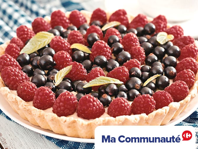 Idée recette : tarte aux framboises et fruits des bois - Ma Communauté.