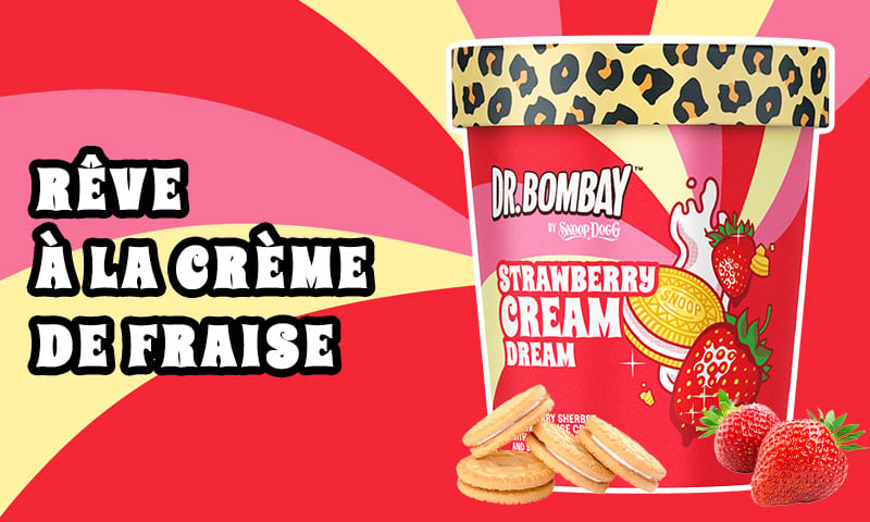 Glace Dr. Bombay Strawberry Cream Dream par Snoop Dogg.