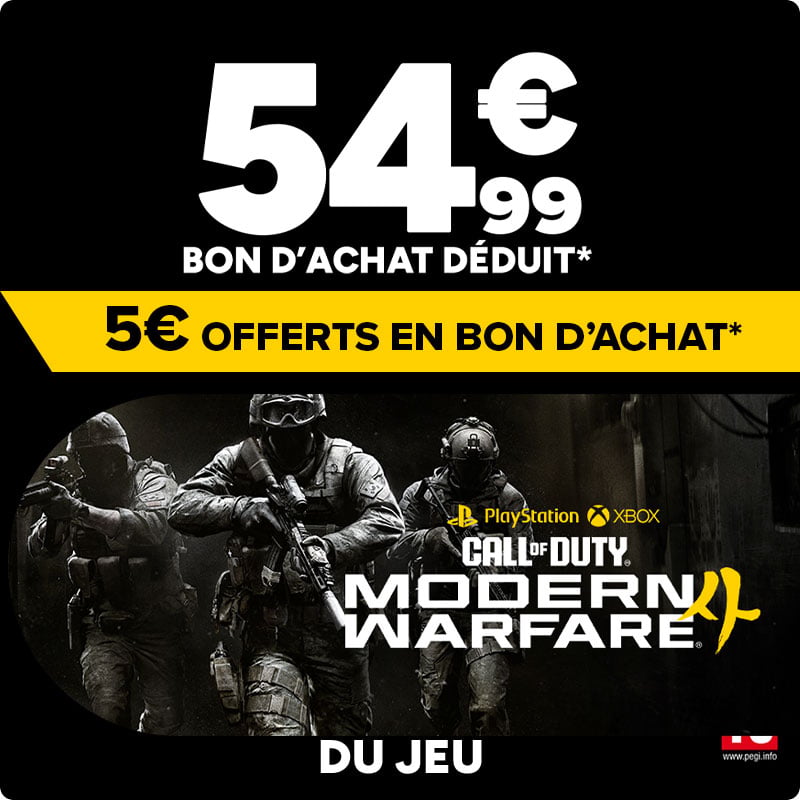Précommande Call of Duty Modern Warfare 4 à 54,99€ avec bon d'achat déduit.