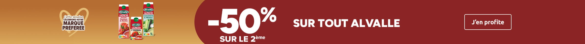 Cette semaine célébrons votre marque préférée : -50% sur le 2ème sur tout Alvall