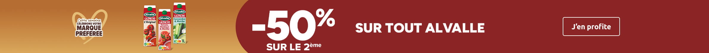 Cette semaine célébrons votre marque préférée : -50% sur le 2ème sur tout Alvall