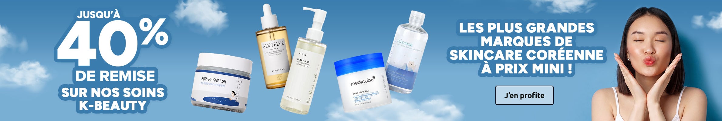 40% de remise sur nos soins K-Beauty. Les plus grandes marques de skincare corée