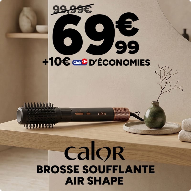 Brosse soufflante Calor Air Shape à 69,99€ au lieu de 99,99€.
