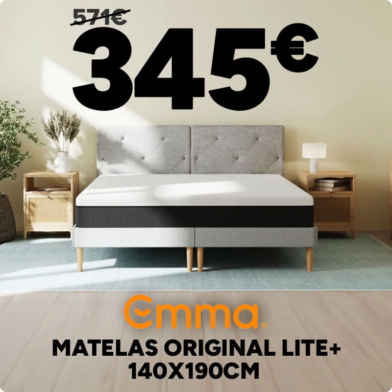 Matelas Emma Original Lite+ 140x190cm à 345€ au lieu de 571€.
