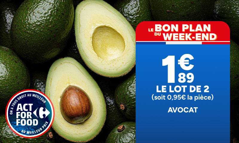 Le bon plan du week-end : l'avocat à 1,89€ le lot de 2.