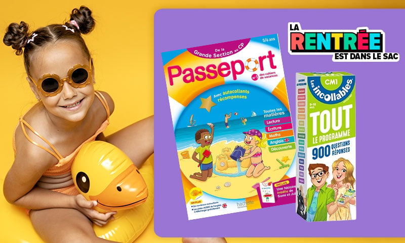 Cahiers de vacances Passeport et Les Incollables pour la rentrée Carrefour.