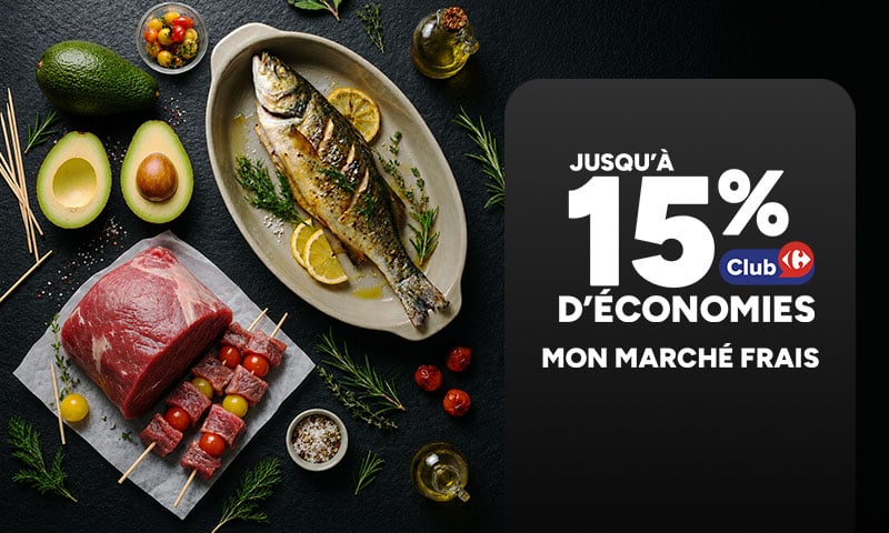 Jusqu'à 15% d'économies Club Mon Marché Frais.