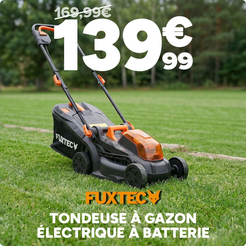 Tondeuse à gazon électrique à batterie Fuxtec à 139,99€ au lieu de 169,99€