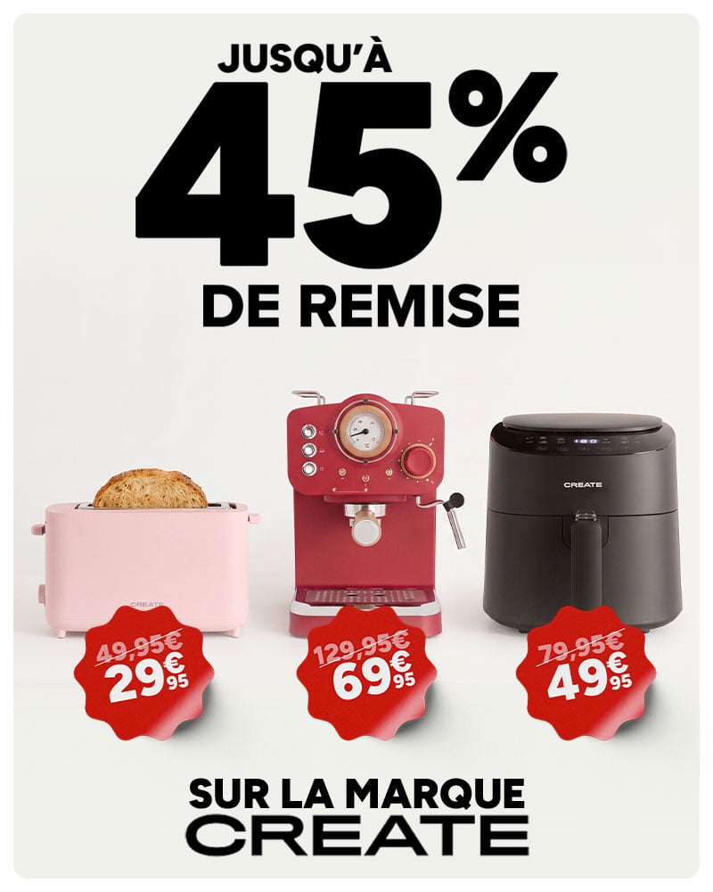 Jusqu'à 45% de remise sur la marque Create.