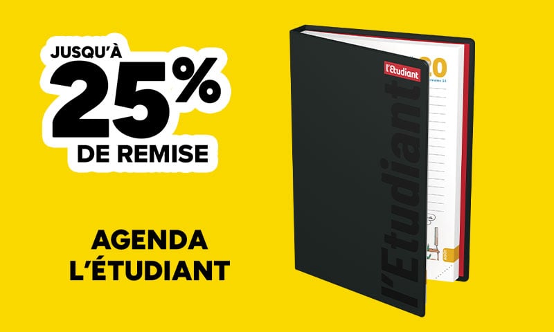 Jusqu'à 25% de remise sur une sélection d'agenda