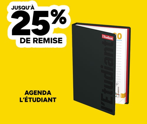 Jusqu'à 25% de remise sur l'agenda L'Étudiant