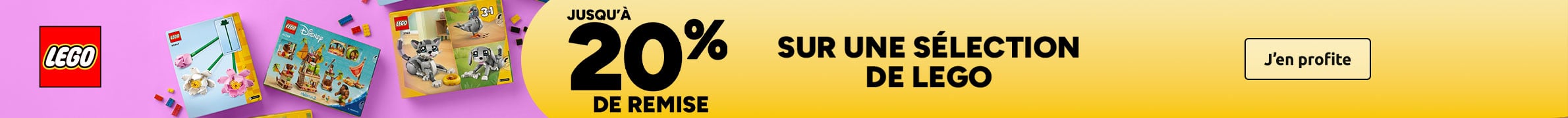 Jusqu'à 20% de remise sur une sélection de Lego