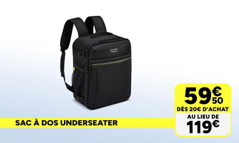 Sac à dos Underseater Delsey à 59,50€ dès 20€ d'achat au lieu de 119€.