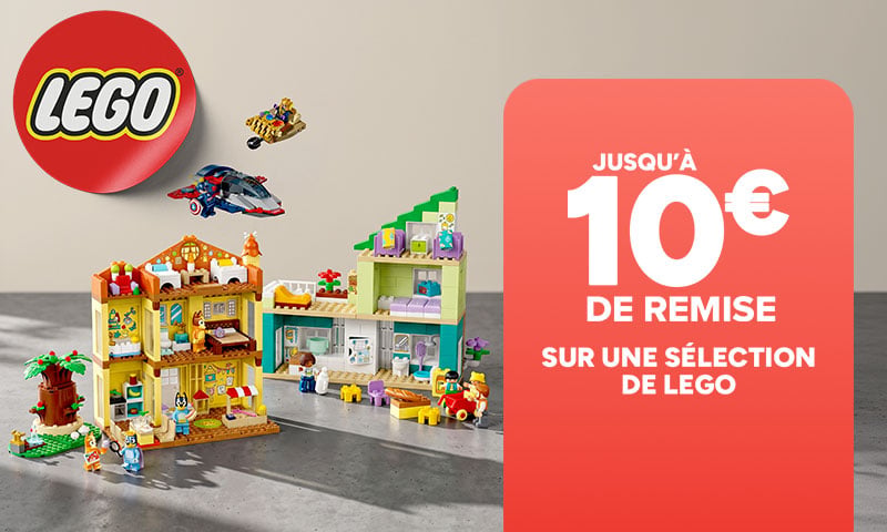 Lego : jusqu'à 10 € de remise sur une sélection de Lego