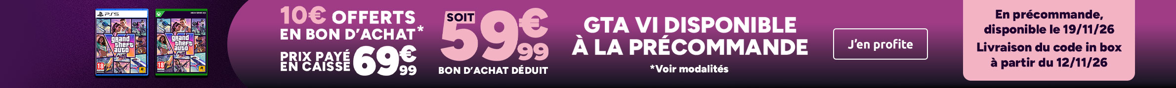 Précommandez le jeu GTA VI sur PS5 et Xbox Series X