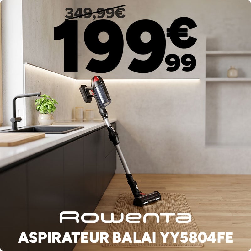 Rowenta Aspirateur balai YY5804FE à 199,99€ au lieu de 349,99€