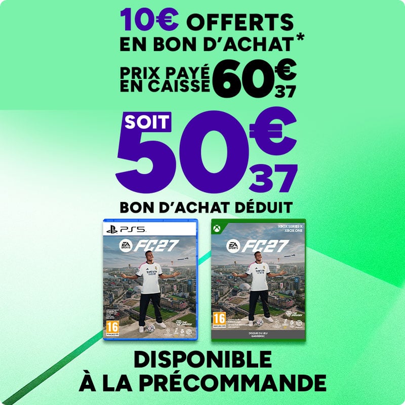 10€ offerts en bon d'achat sur EA Sports FC 27 en précommande