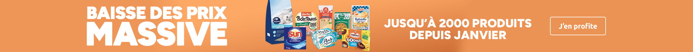 Baisse des prix massive : jusqu'à 2000 produits depuis janvier