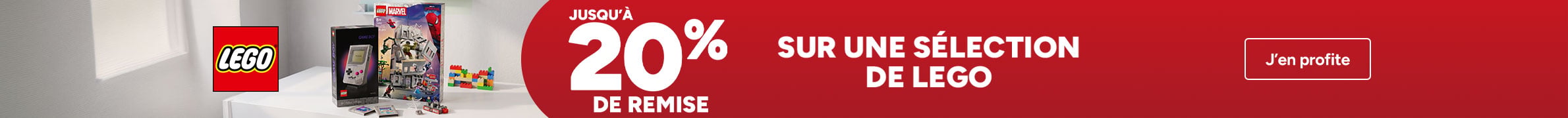 Jusqu'à 20% de remise sur une sélection de LEGO.