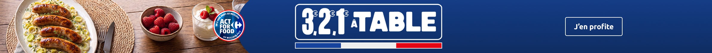 3, 2, 1 à table Carrefour avec Act For Food