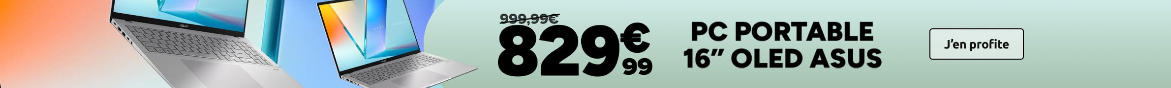 PC portable 16" OLED Asus à 829,99€ au lieu de 999,99€