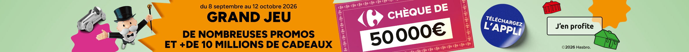 Grand Jeu Monopoly Carrefour : de nombreuses promos et +de 10 millions de cadeau