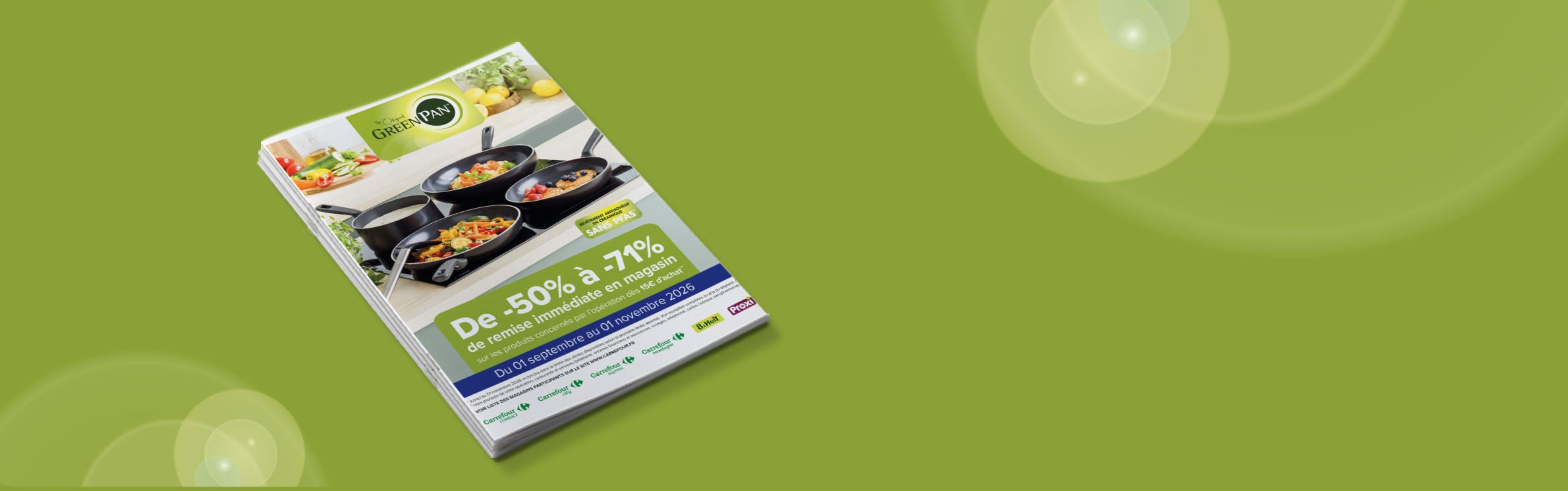 Opération GreenPan De -50% à -71% de remise immédiate dès 15€ d'achat