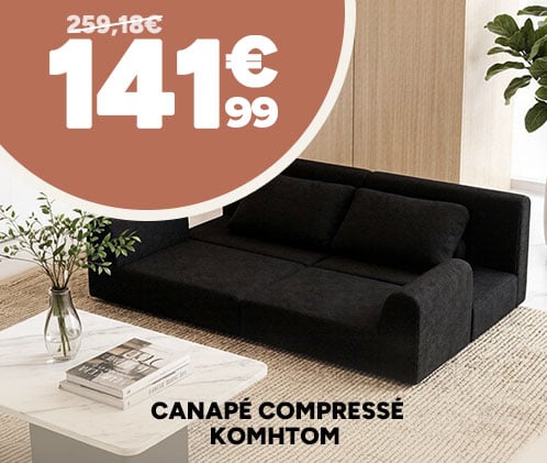Canapé compressé Komhtom à 141,99€ au lieu de 259,18€