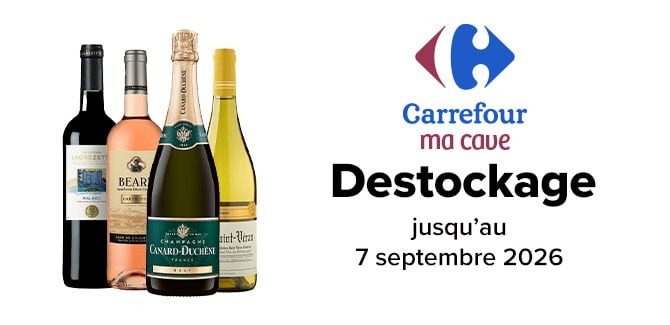 Carrefour ma cave : Destockage jusqu'au 7 septembre 2026
