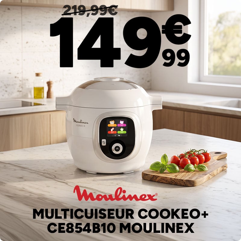Multicuiseur Moulinex Cookeo+ CE854B10 à 149,99€ au lieu de 219,99€