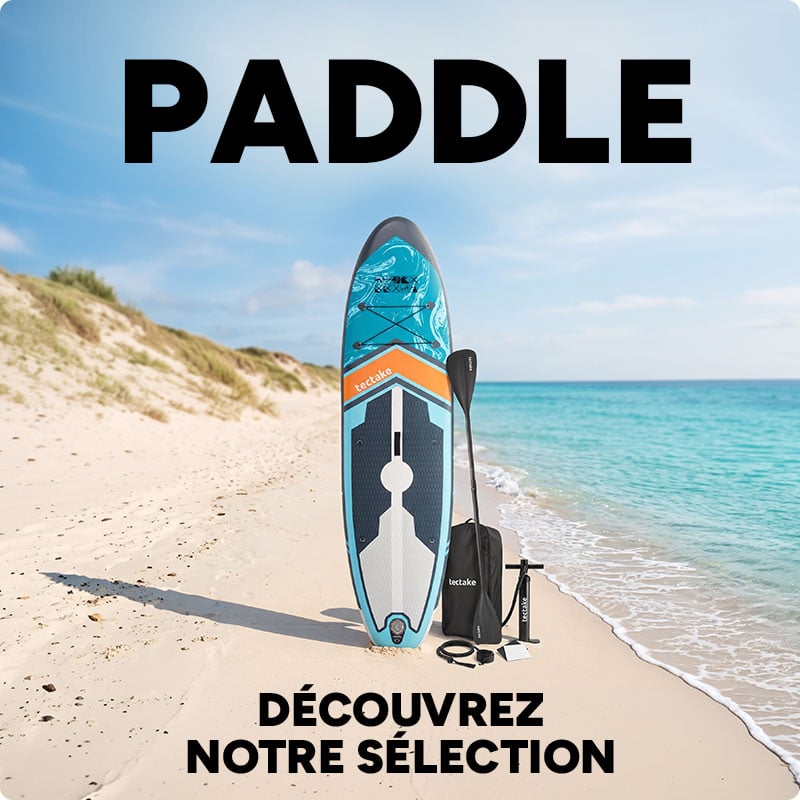 Paddle : Découvrez notre sélection. Stand up paddle tectake et accessoires.