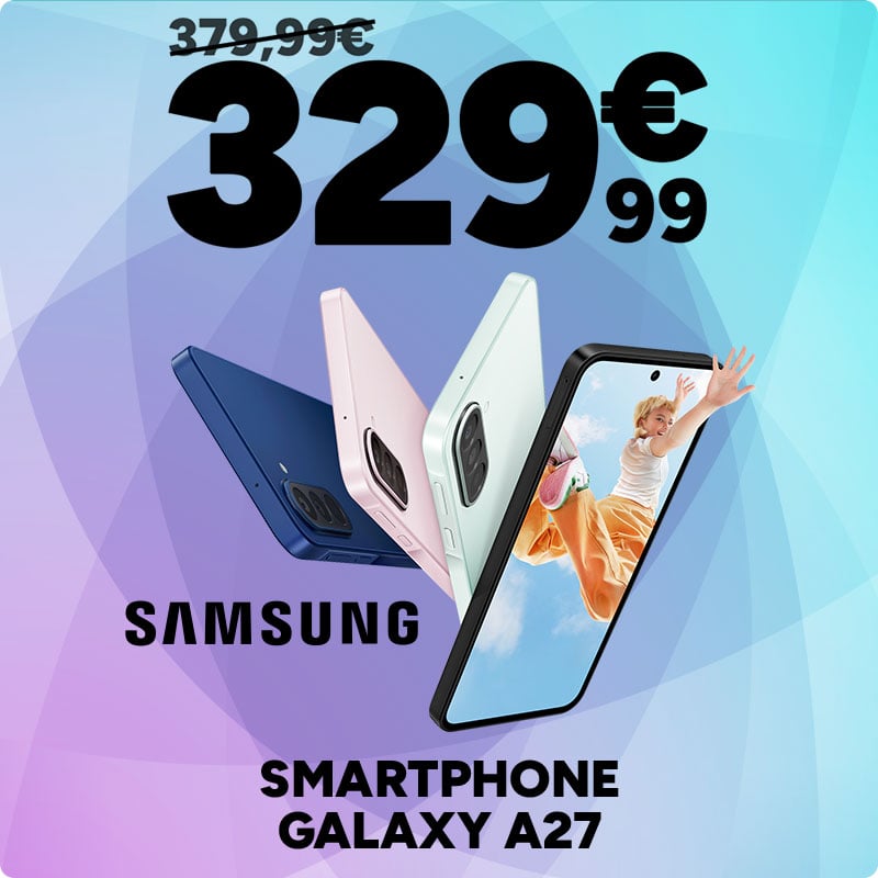 Smartphone Samsung Galaxy A27 à 329,99€ au lieu de 379,99€