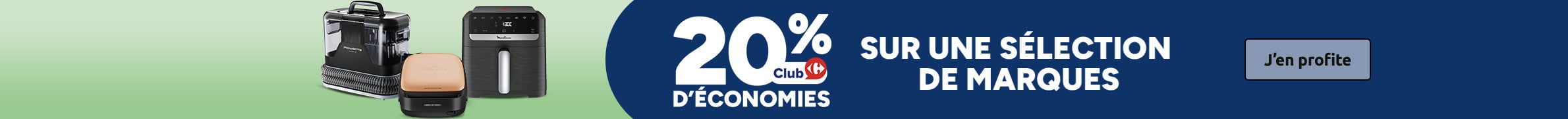 20% d'économies Club Carrefour sur une sélection de marques