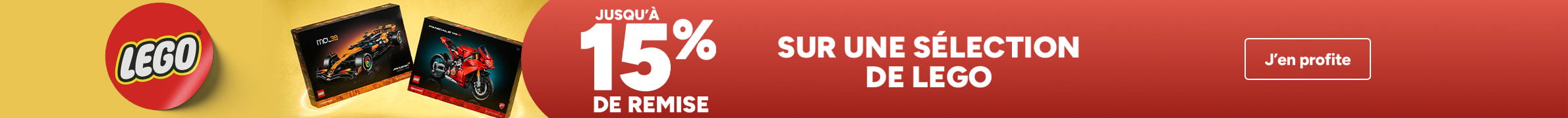 Lego jusqu'a 15% de remise sur une selection de Lego J'en profite