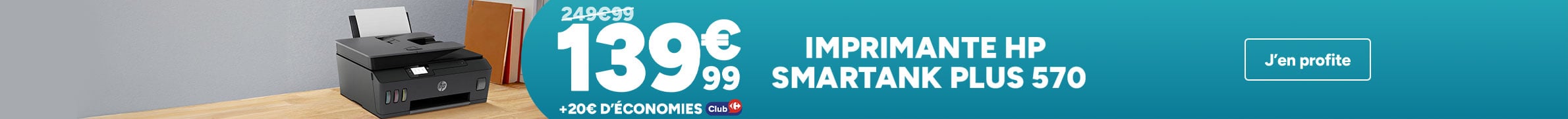 Imprimante HP Smartank Plus 570 à 139,99€