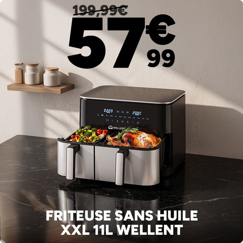 Friteuse sans huile XXL 11L Wellent à 57,99€ au lieu de 199,99€