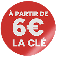 à partir de 6€ la clé
