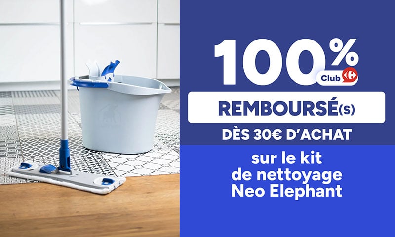 Kit de nettoyage Neo Elephant 100% remboursé en bon d'achat dès 30€ d'achat