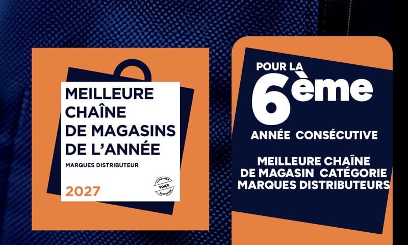 Meilleure chaîne de magasins de l'année 2027 catégorie marques distributeurs.
