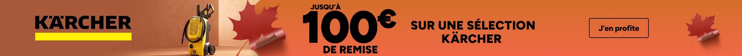 Jusqu'à 100€ de remise sur une sélection Kärcher.