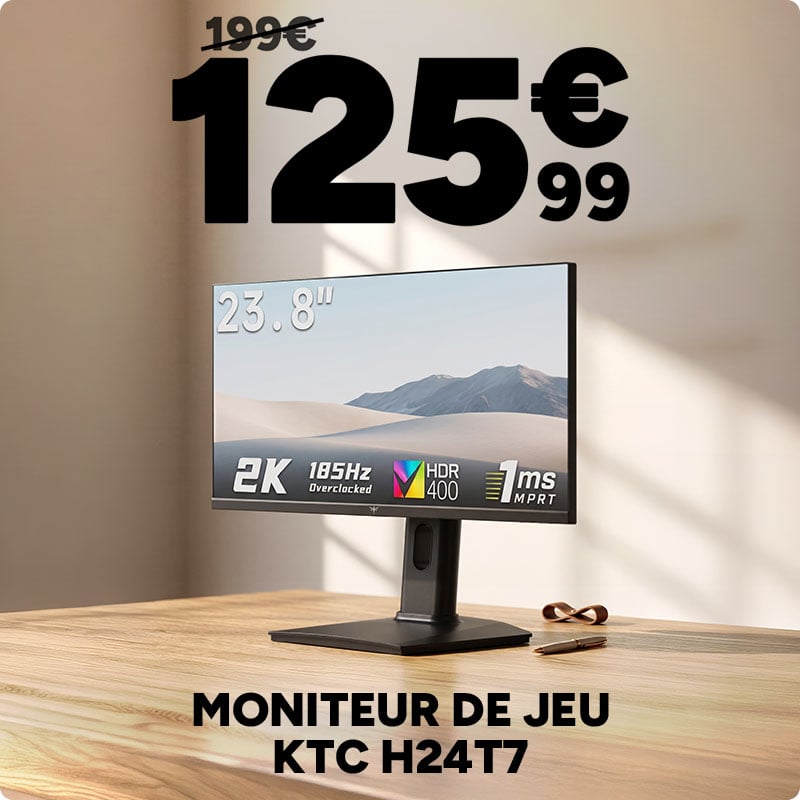 Moniteur de jeu KTC H24T7 23.8" à 125,99€ au lieu de 199€