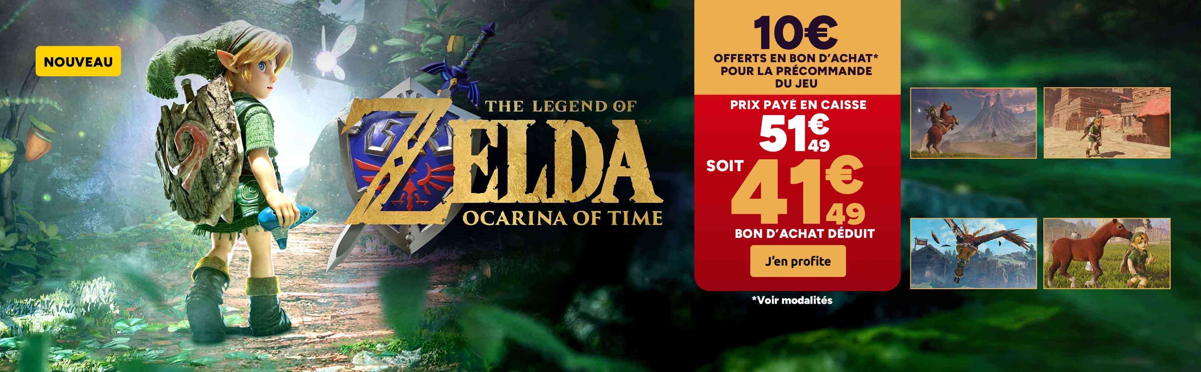 Précommande Zelda Ocarina of Time Switch 2 : 10€ offerts en bon d'achat