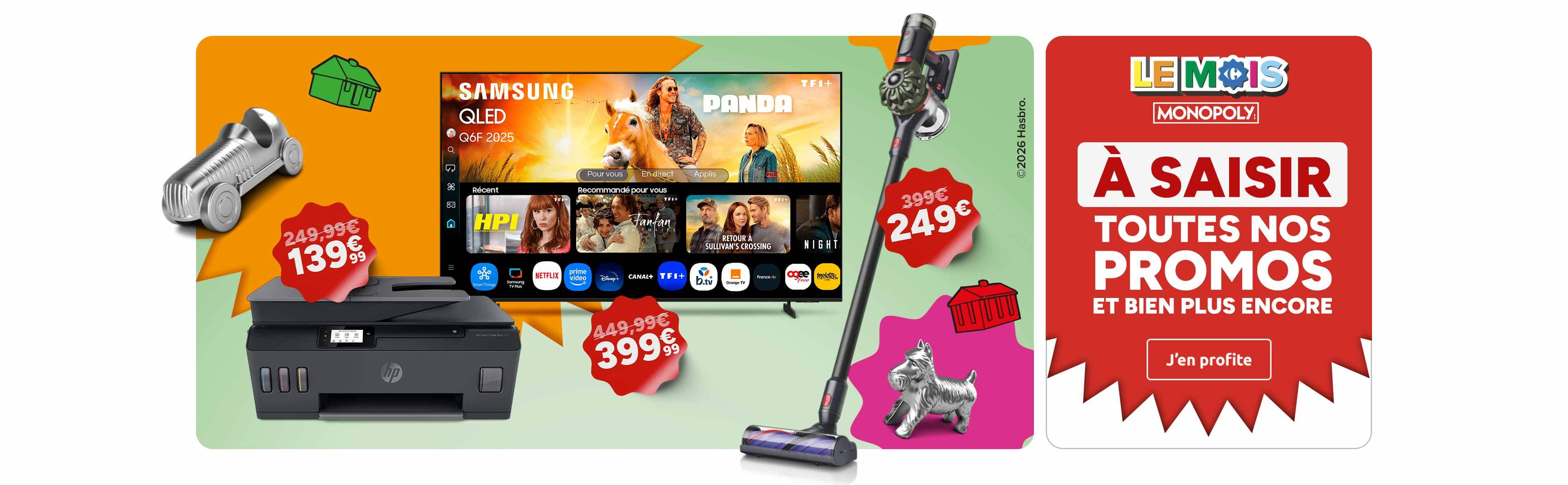 Le Mois Monopoly : Promos High-Tech et Électroménager Samsung, HP, Dyson