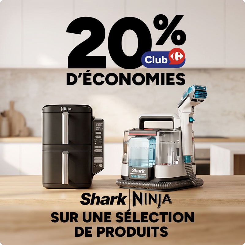 20% d'économies sur une sélection de produits Ninja et Shark