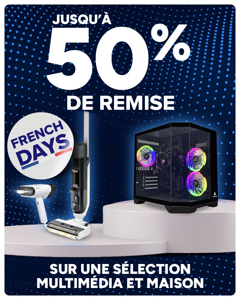 French Days : Jusqu'à 50% de remise sur une sélection multimédia et maison.