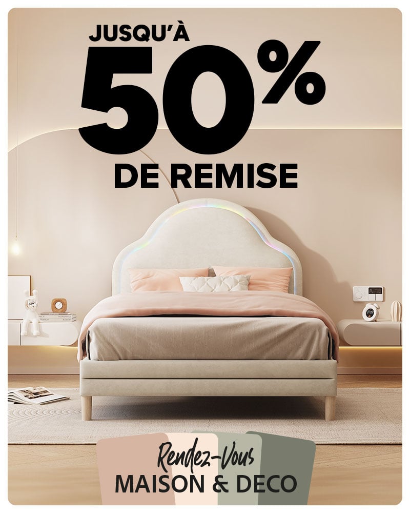 Rendez-vous maison & déco :  Jusqu'à 50% de remise sur de la literie