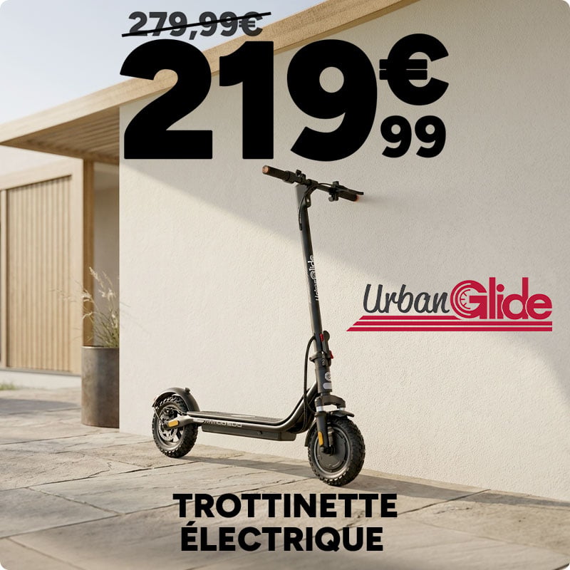 Trottinette électrique UrbanGlide à 219,99€ au lieu de 279,99€.