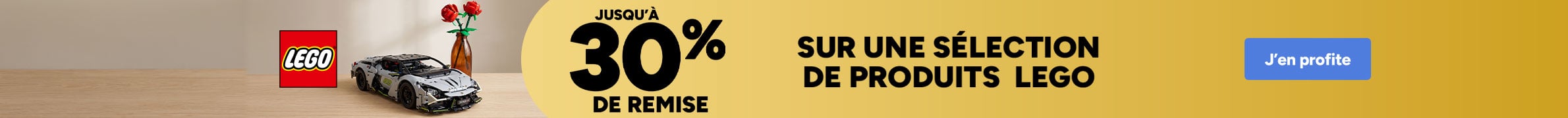 Jusqu'à 30% de remise sur une sélection de produits Lego