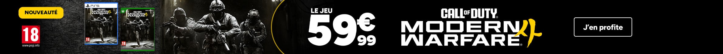 Call of Duty Modern Warfare 4 : le jeu à 59,99 €. Déconseillé aux moins de 18 an